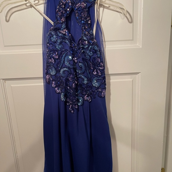 Fantasy by Lisa Kane Blue sequin dress size 8 - Picture 2 of 8